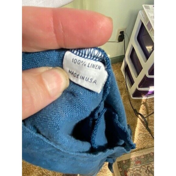 Bryn Walker Sz M Blue Linen Tunic Dress Minimalistic Coastal Bohemian Oversized - Picture 11 of 11